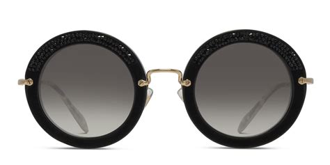 Miu Miu MU 08RS Black Prescription Sunglasses